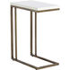 Sawyer 26 X 19.75 inch Antique Brass / White Outdoor End Table